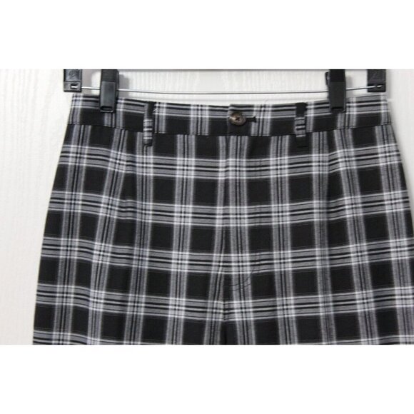 Reformation Checked Black White Pants Franklin Checked Trousers Size 4 - Picture 2 of 6